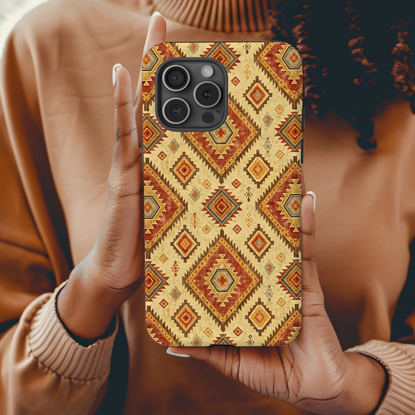 Vintage Inspired Geometric Pattern Phone Case