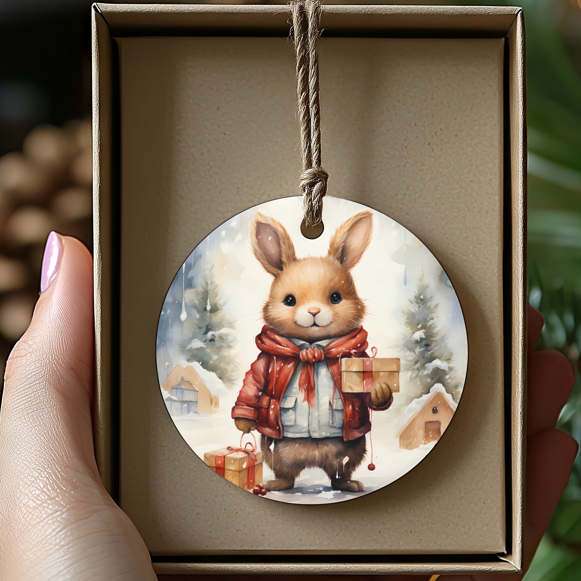 Cute Bunny Christmas Tree Ornaments Decoration product