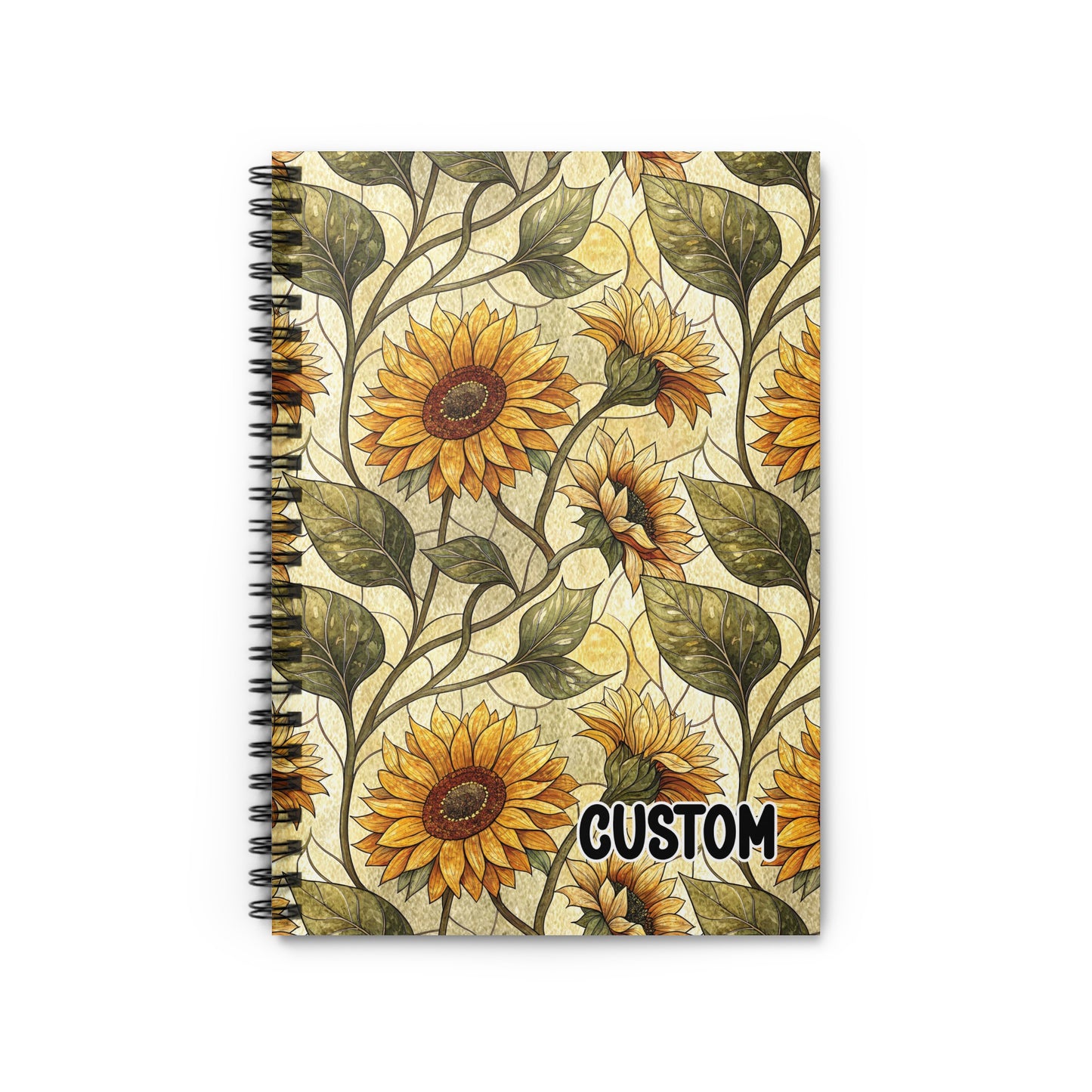 Sunflower Custom Spiral Bound Notebook Journal