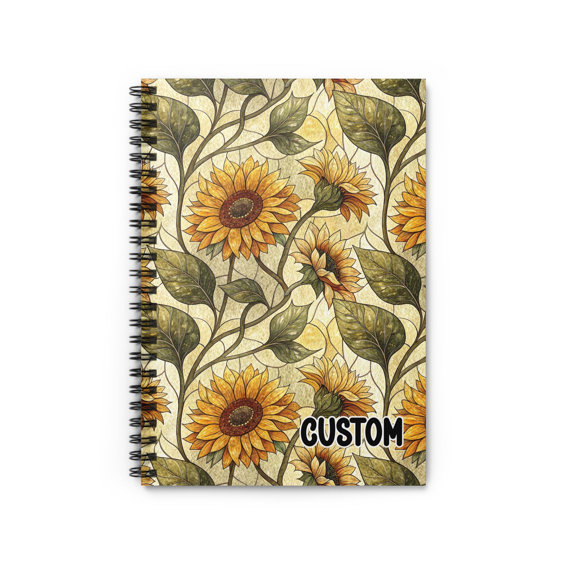 Sunflower Custom Spiral Bound Notebook Journal
