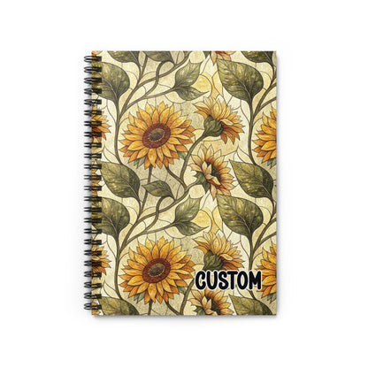 Sunflower Custom Spiral Bound Notebook Journal