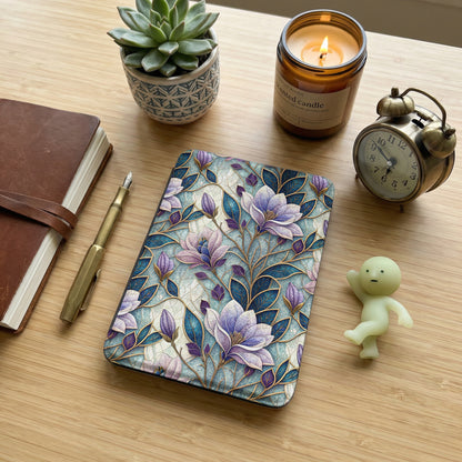 Purple and Teal Floral Design Notebook