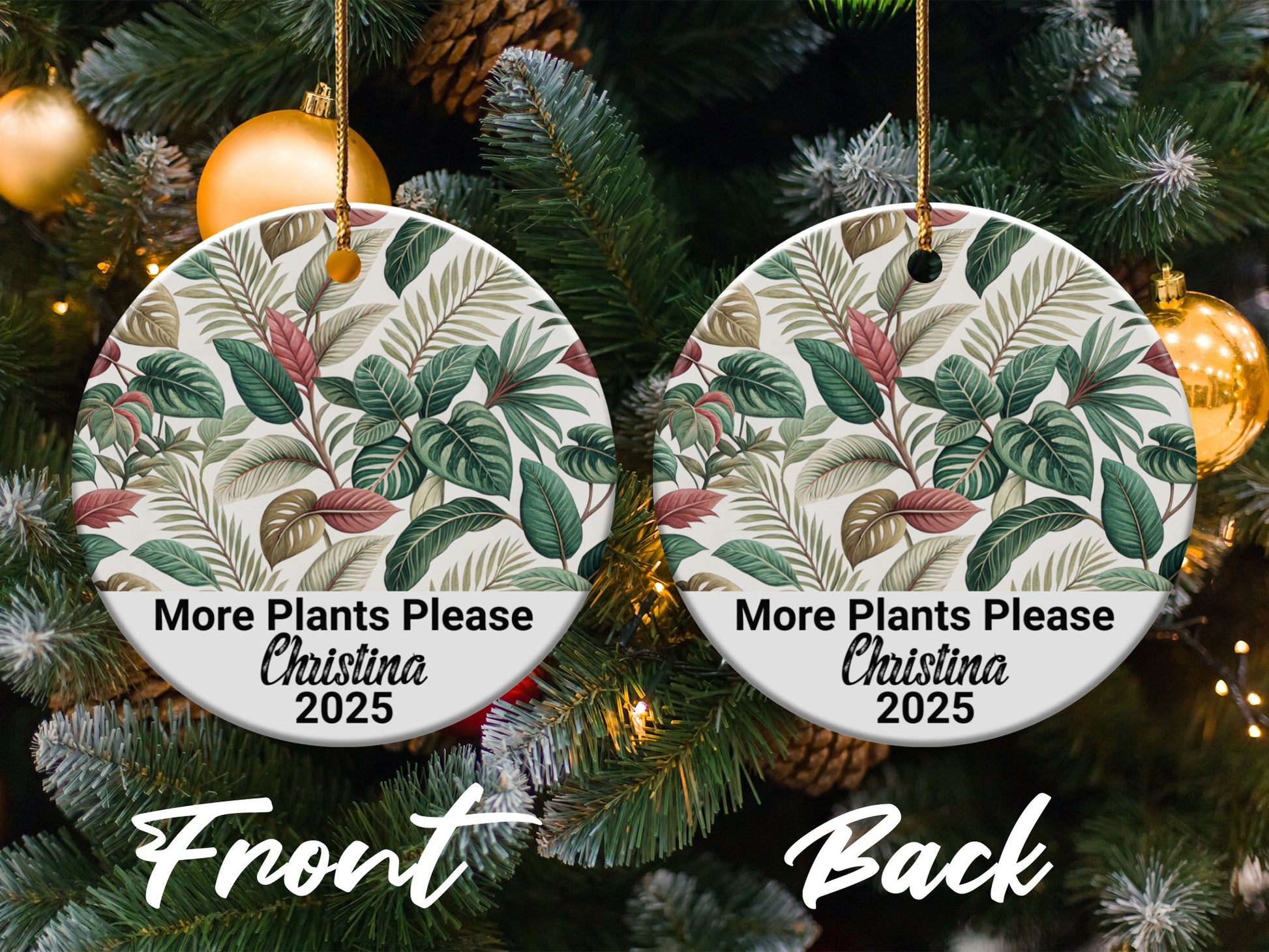 More Plants Please Christina 2025 Custom Ornament product