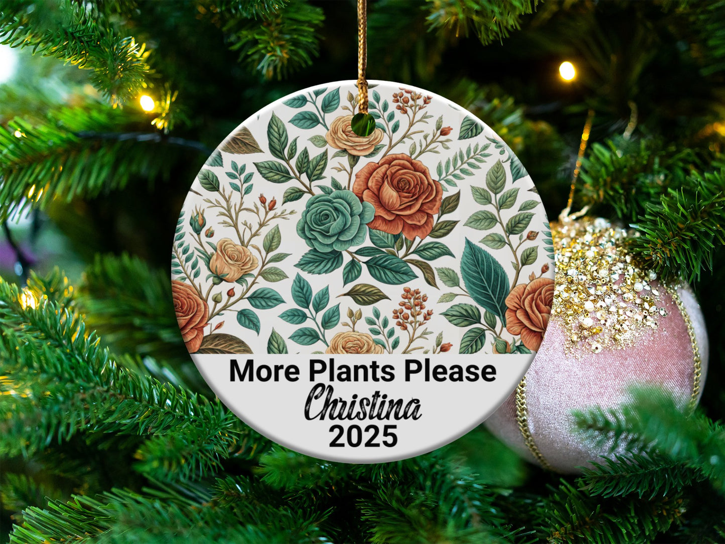 More Plants Please Custom Christmas Ornament product