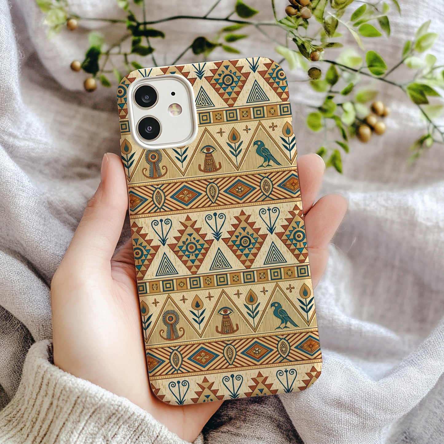 Artistic Egypt Motif Aztec Design Pattern Custom Phone Case - Walk Greener