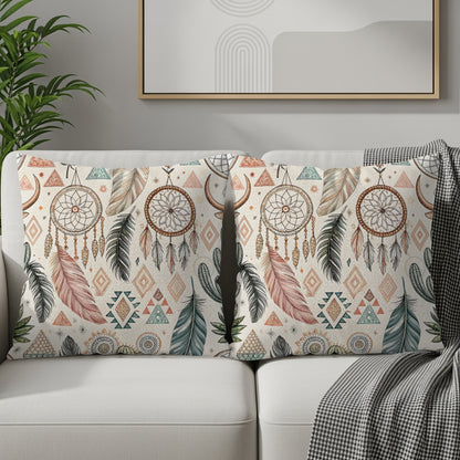 Dreamcatcher Pattern Throw Pillow Set for Home Decor