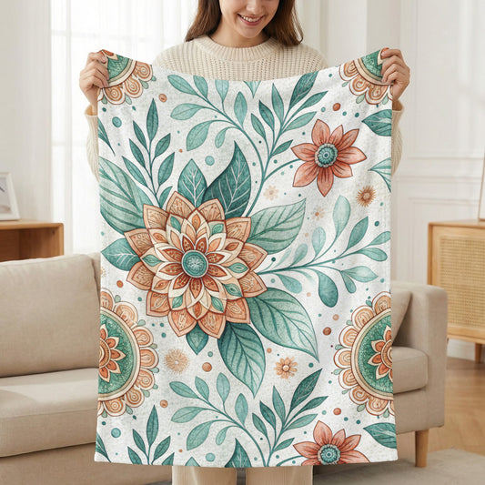 Artistic Floral Pattern Design in Watercolor Illustration - Walk Greener