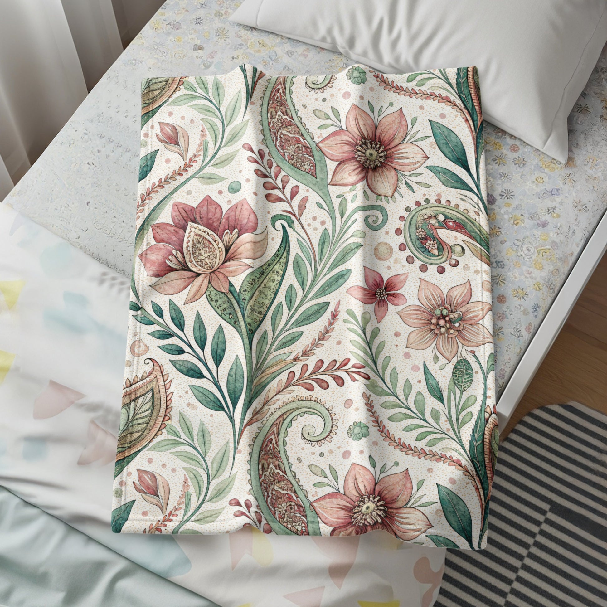 Elegant Blooms Watercolor Floral Design Pattern Style - Walk Greener