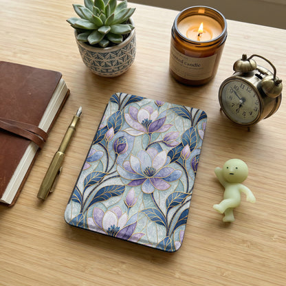Purple and Blue Floral Design Hardcover Notebook