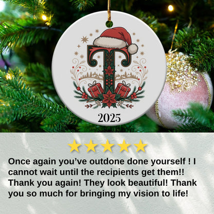 Personalized Christmas Ornament with Initial Holiday product