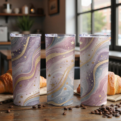 Sparkling Galaxy Design Tumbler Cup for Coffee Lovers
