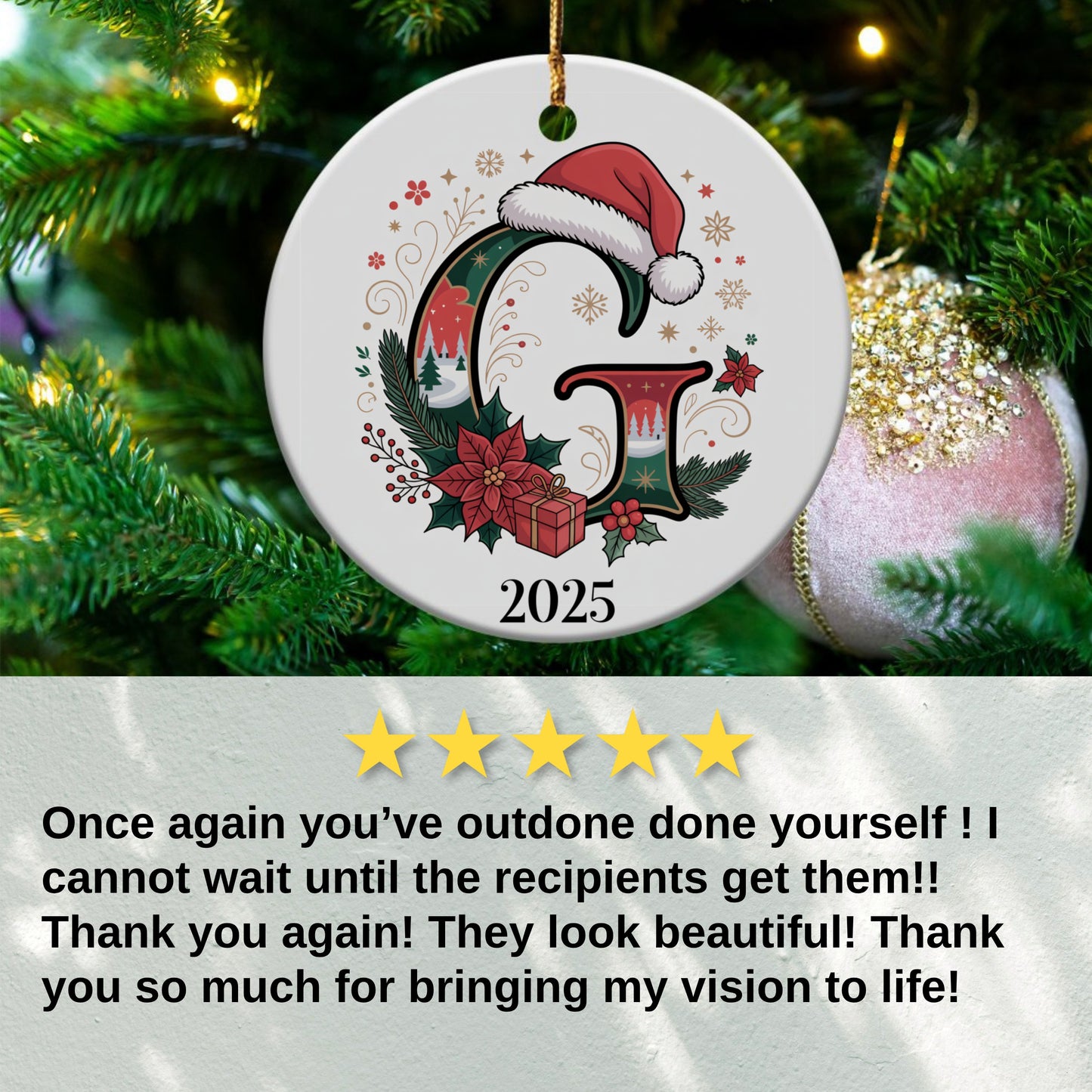 Personalized Christmas Ornament Gift 2025 product type