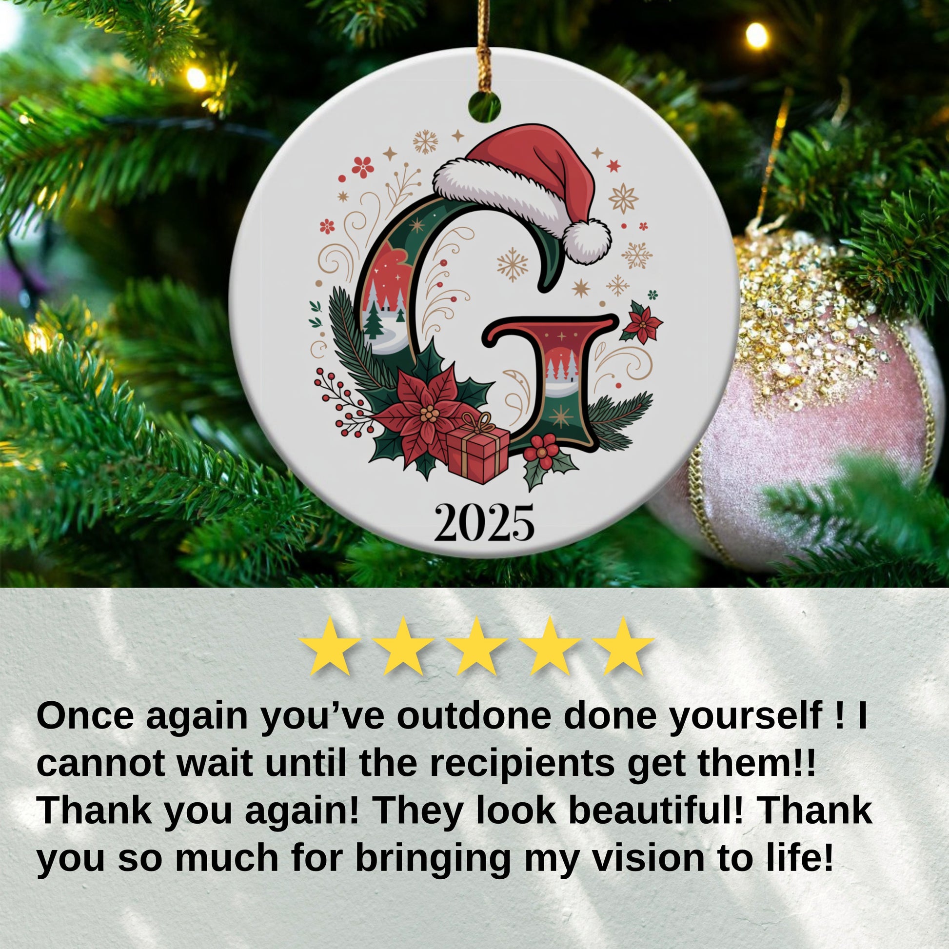 Personalized Christmas Ornament Gift 2025 product type