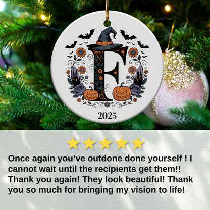 Customizable Halloween Letter Ornament product