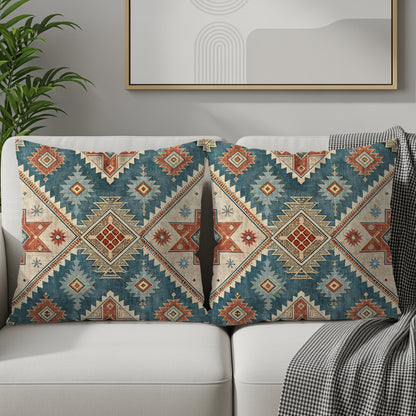 Colorful Geometric Pattern Throw Pillow Covers Set