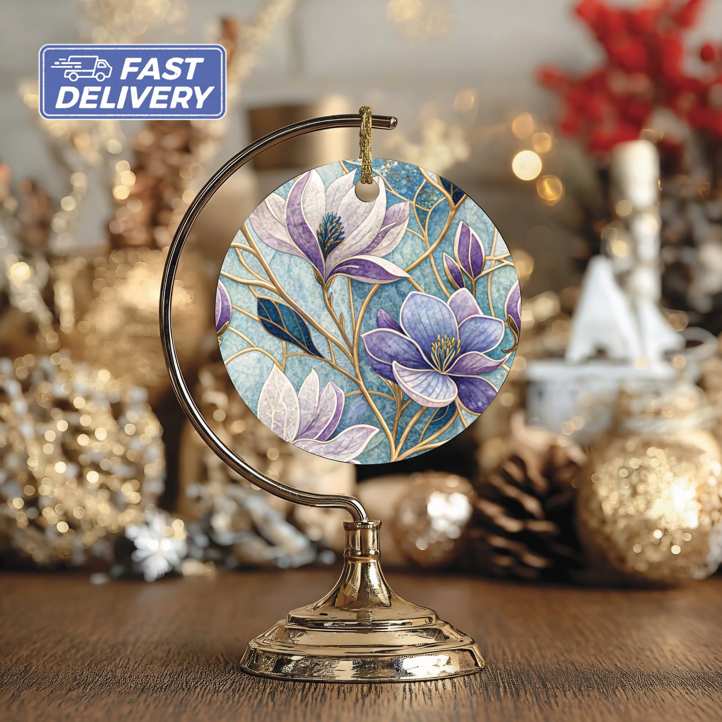 Fast Delivery Floral Ornament with Abstract Flower Design