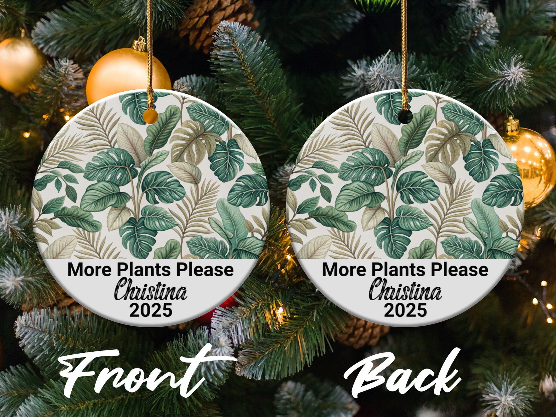More Plants Please Custom Christmas Ornament product
