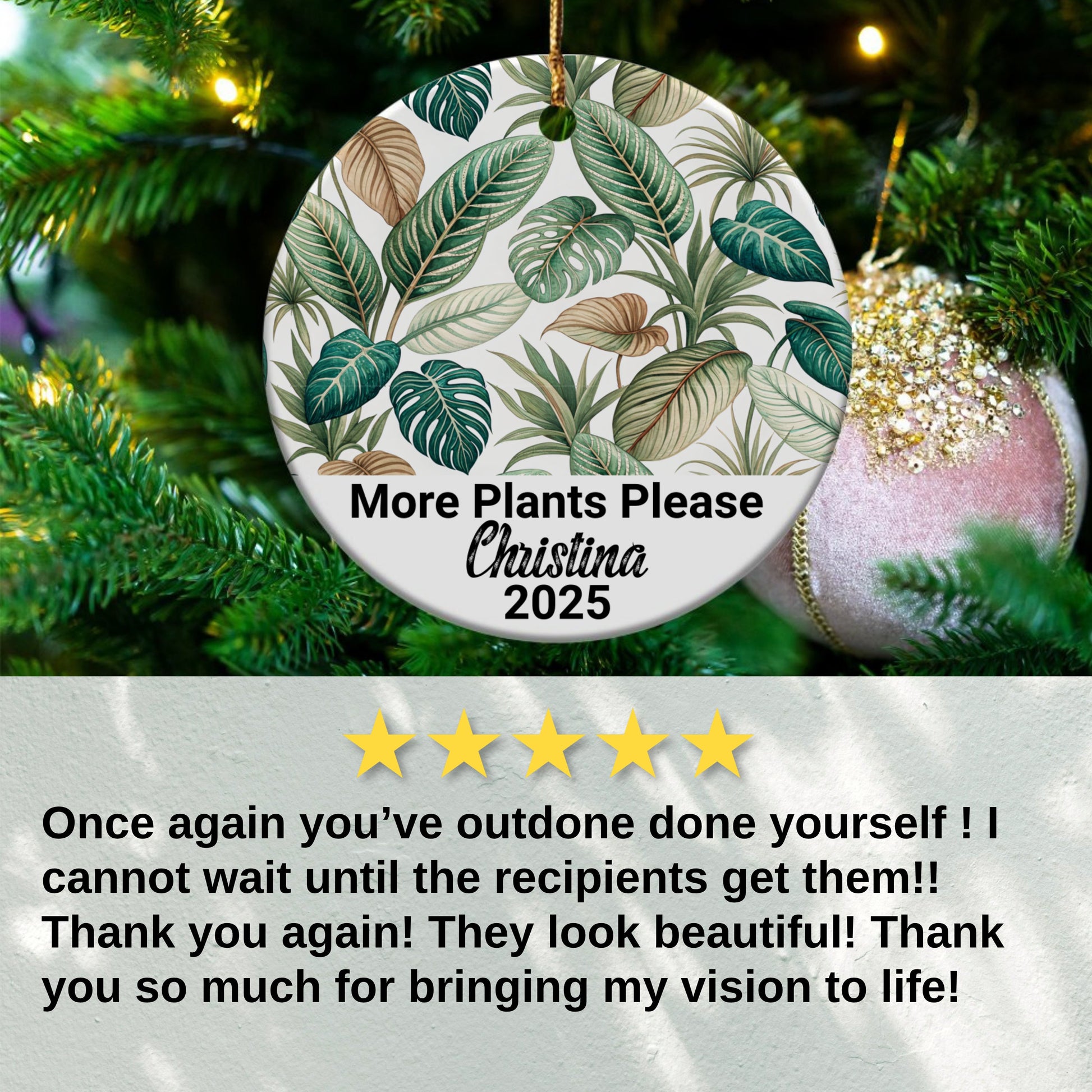 More Plants Please Customizable Seasonal Ornament product