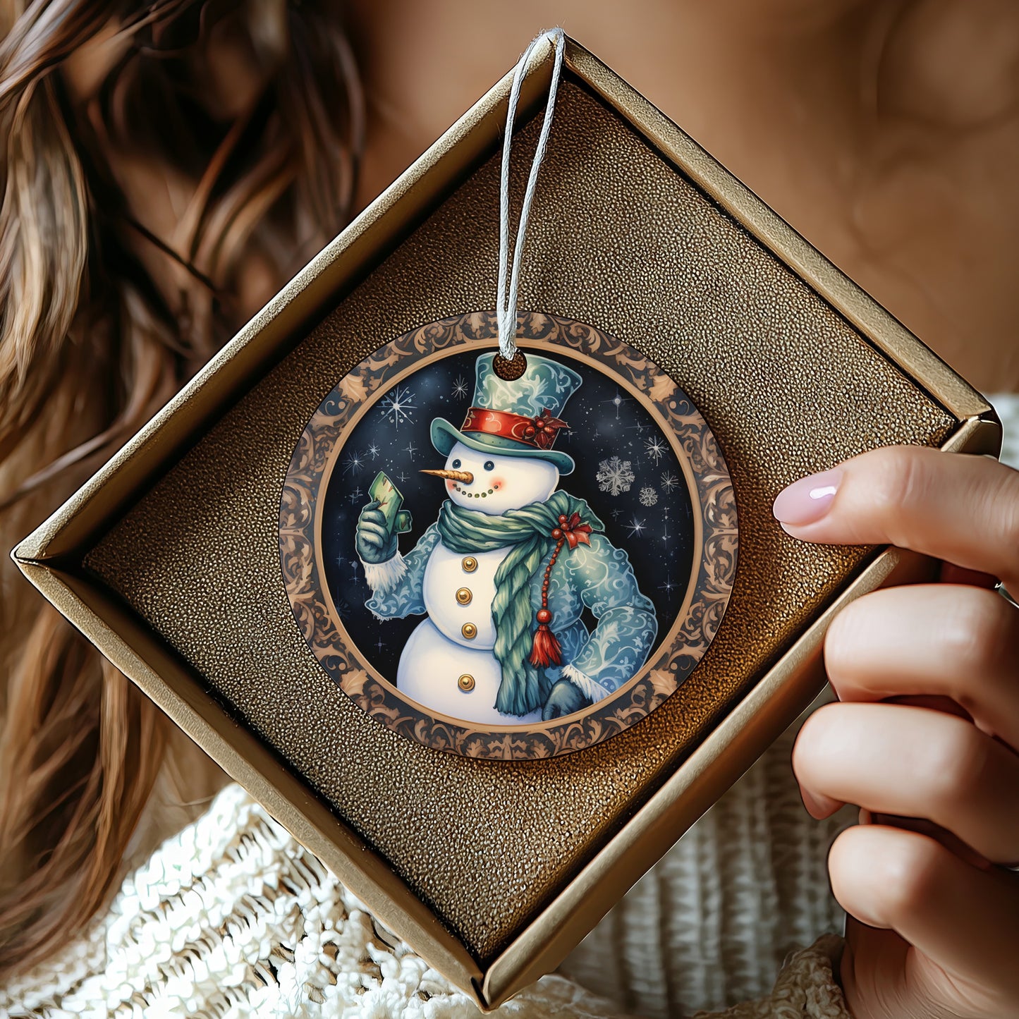Festive Snowman Ornament For Holiday Decoration Product