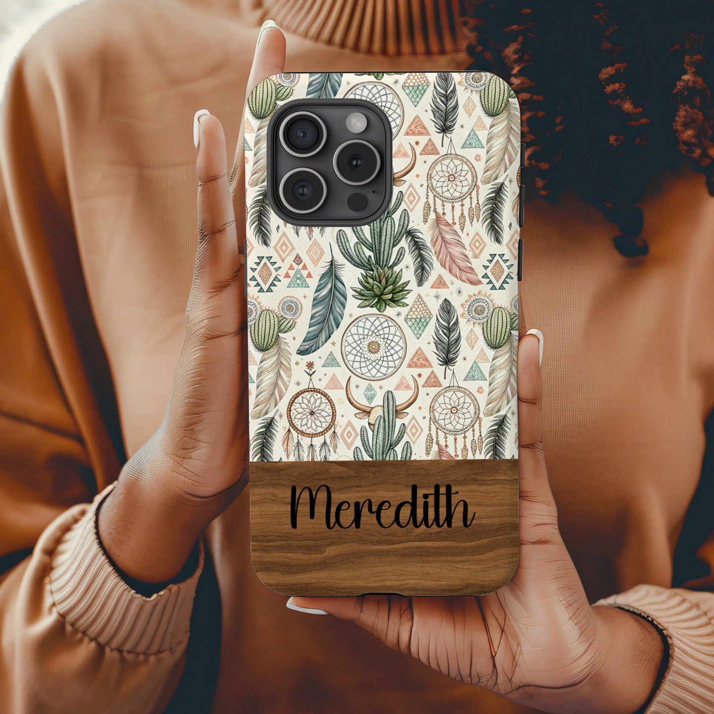 Personalized Boho Feather Dreamcatcher Custom Case
