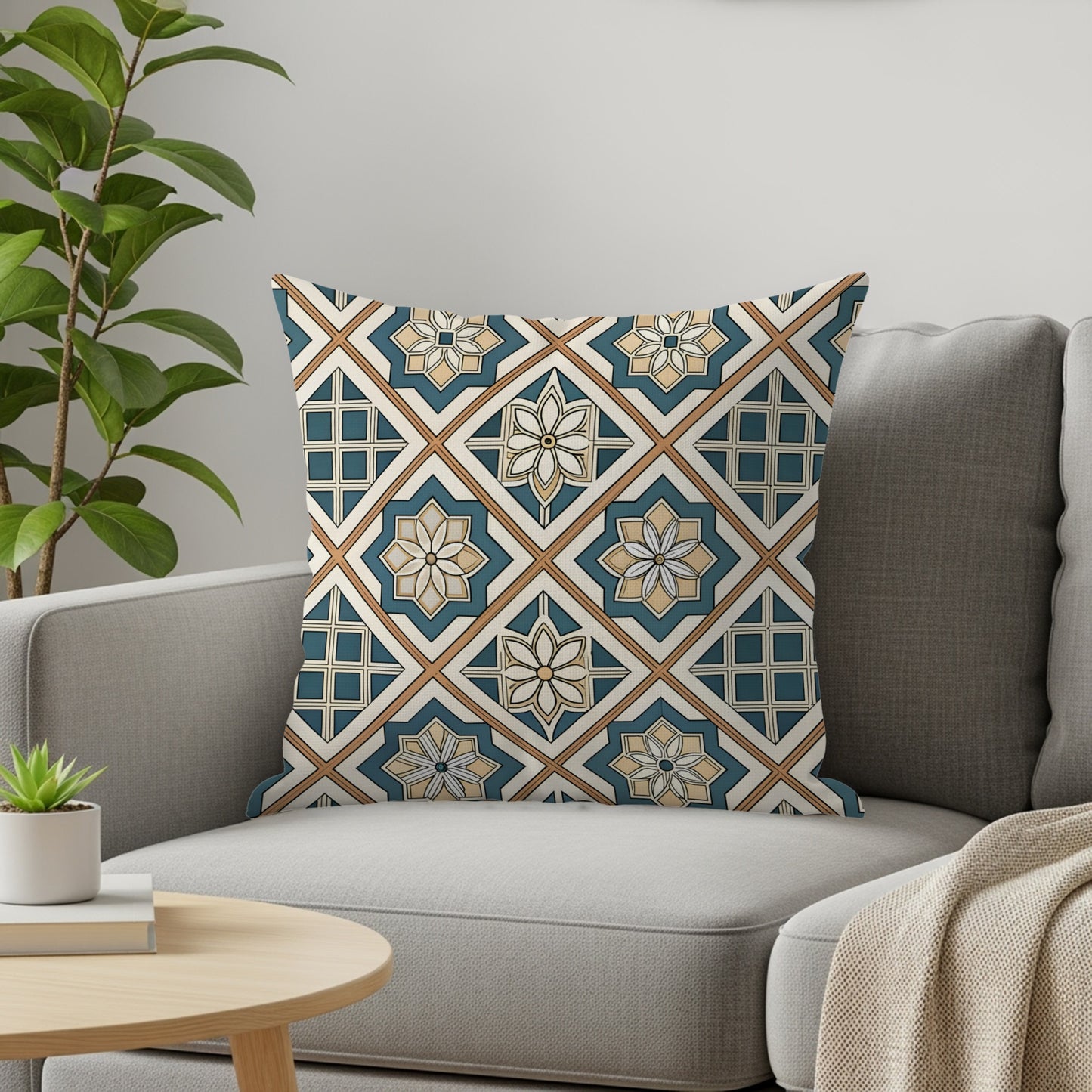 Elegant Floral Geometric Pattern Pillows & Pillow Cases - Walk Greener