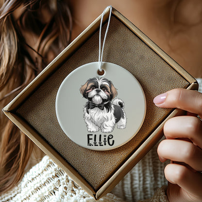 Custom Dog Illustration Christmas Ornament product