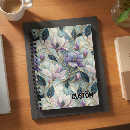 Custom Floral Design Spiral Bound Notebook