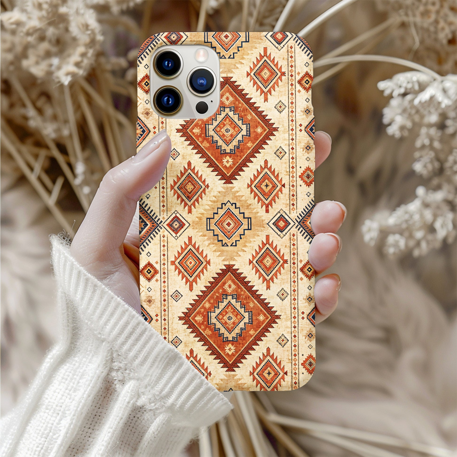Rustic Geometric Pattern iPhone Case Accessory