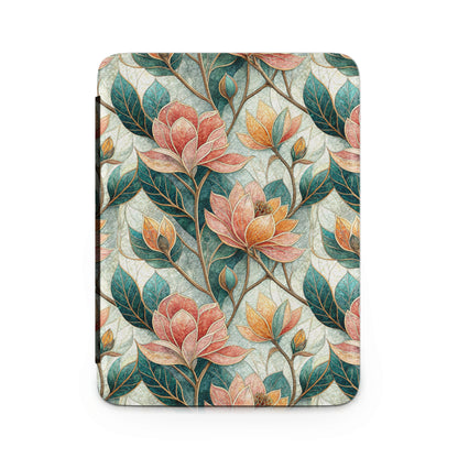 Floral and Leaf Pattern Print Tablet Cover
