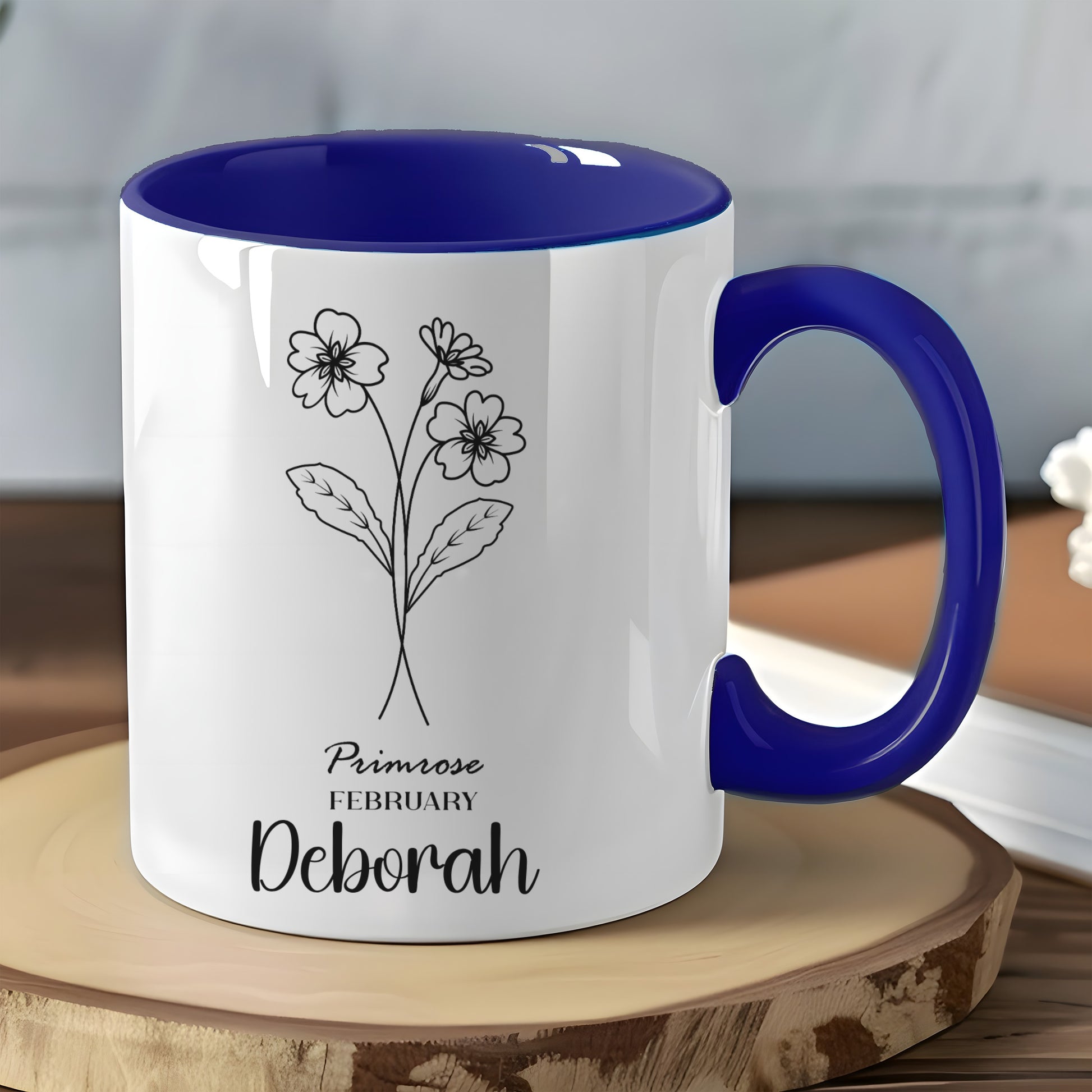 Custom Primrose February Deborah Mug for Unique Gifting