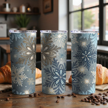 Snowflake Pattern Tumblers with Stylish Design Tumblers