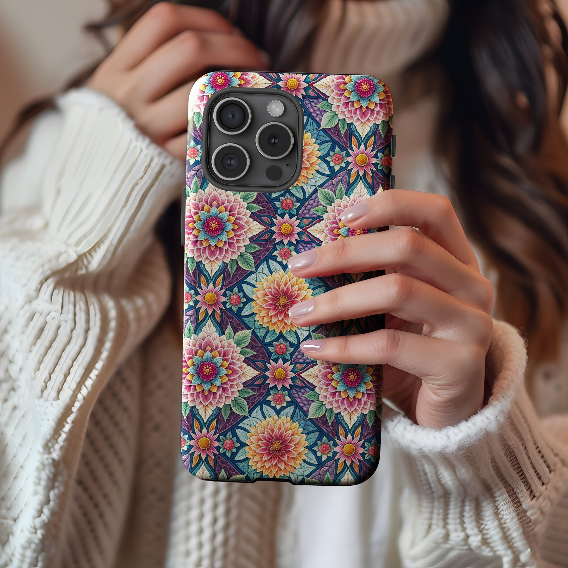 Vibrant Floral Patterned Smartphone Case Product