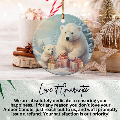 Adorable Polar Bears Christmas Ornament product type