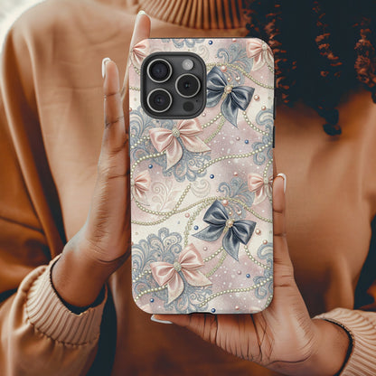Elegant Floral Bows Design Decorative Phone Case Cover