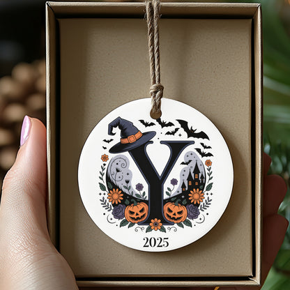 Halloween Personalized Monogram 2025 Ornament product type