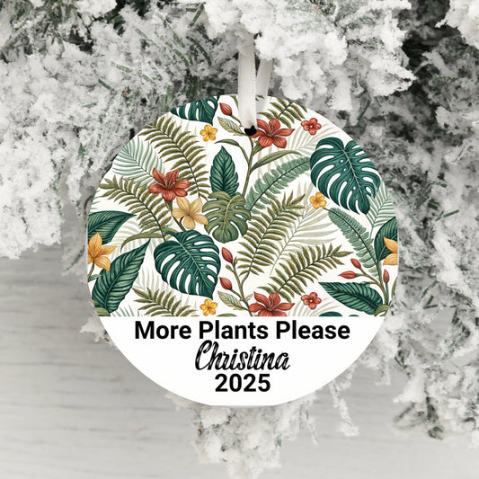 More Plants Please Personalized Christmas Ornament product