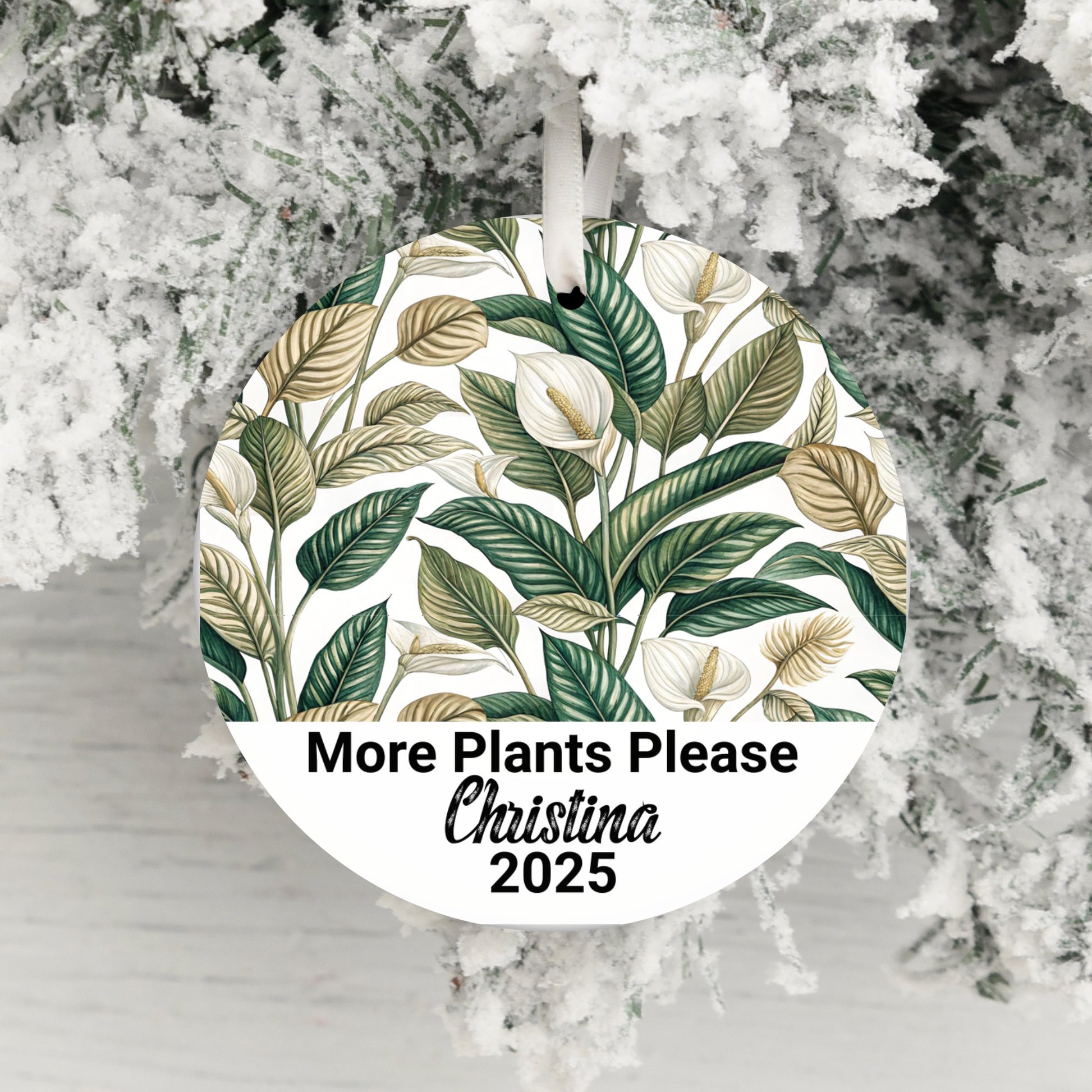 Custom Botanical Round Ornament Christmas Product