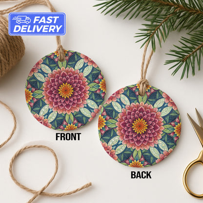 Fast Delivery Bright Floral Design Hanging Ornament