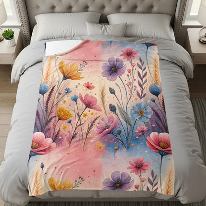 Watercolor Wildflower Garden Floral Pattern Design - Walk Greener