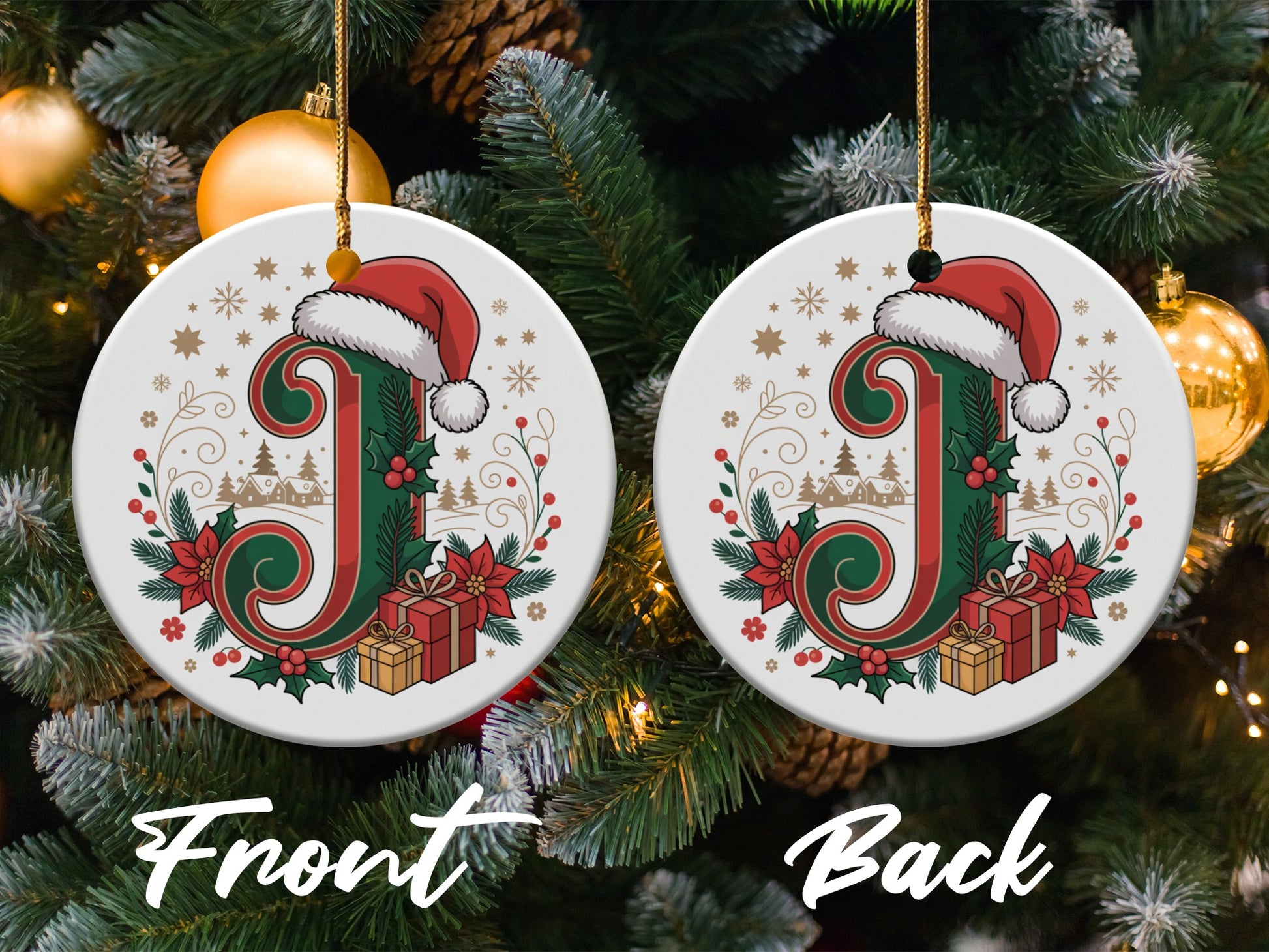 Holiday Ornament Featuring Beautiful J Design product