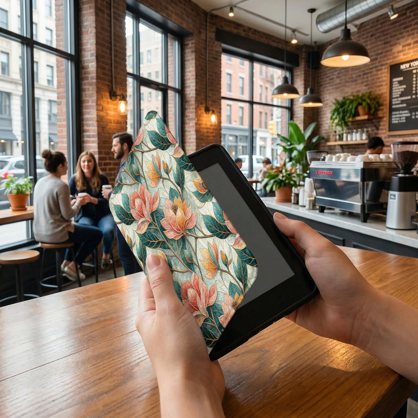 Floral Patterned E-Reader Cover for Stylish Protection
