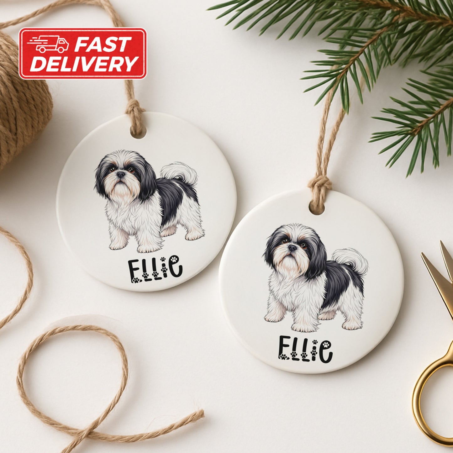 Personalized Dog Christmas Ornament product