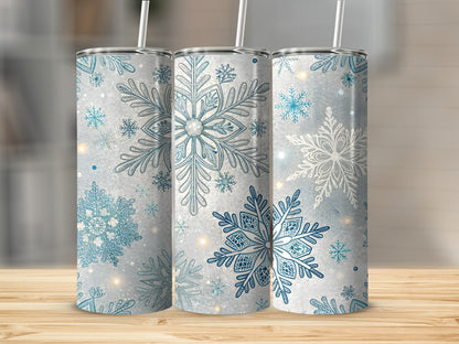 Snowflake Patterned Drinkware Ideal for Winter Beverage