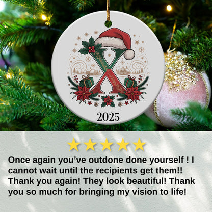 Personalized 2025 Ornament for Holiday Decorations product type