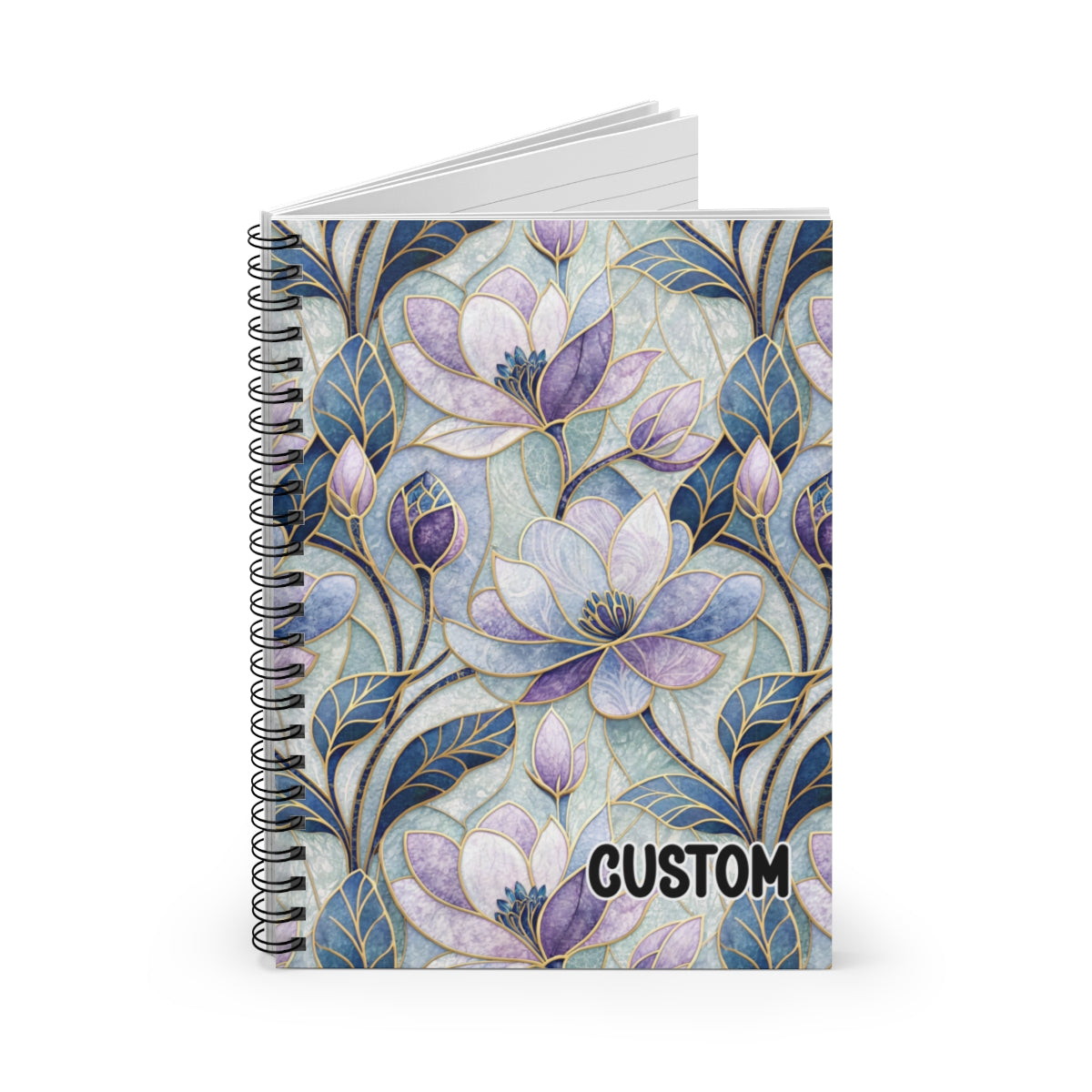 Custom Floral Design Spiral Bound Notebook