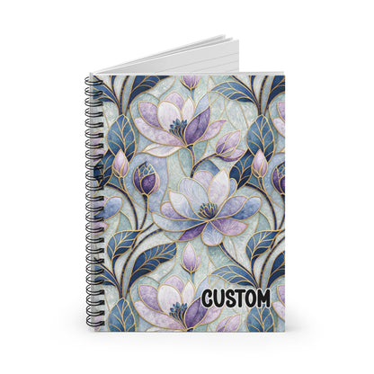 Custom Floral Design Spiral Bound Notebook