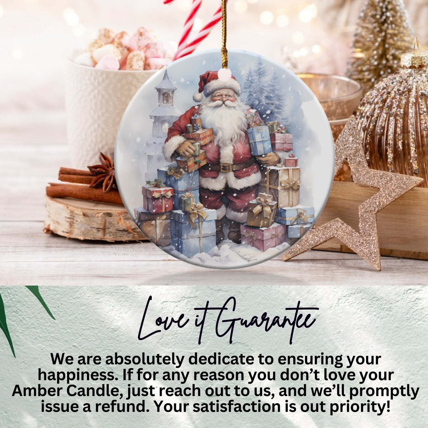Santa Claus with Presents Christmas Ornament product type