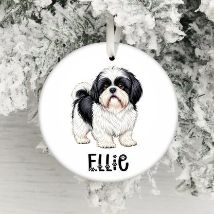 Personalized Dog Portrait Christmas Ornament product type