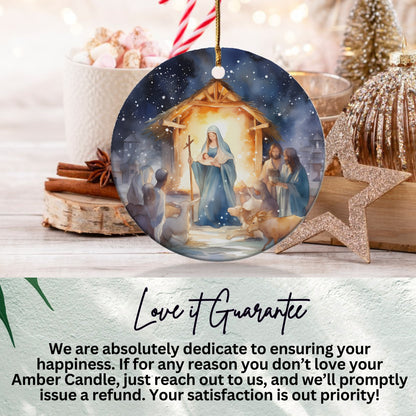 Nativity Scene Christmas Ornament Hanging Decoration product