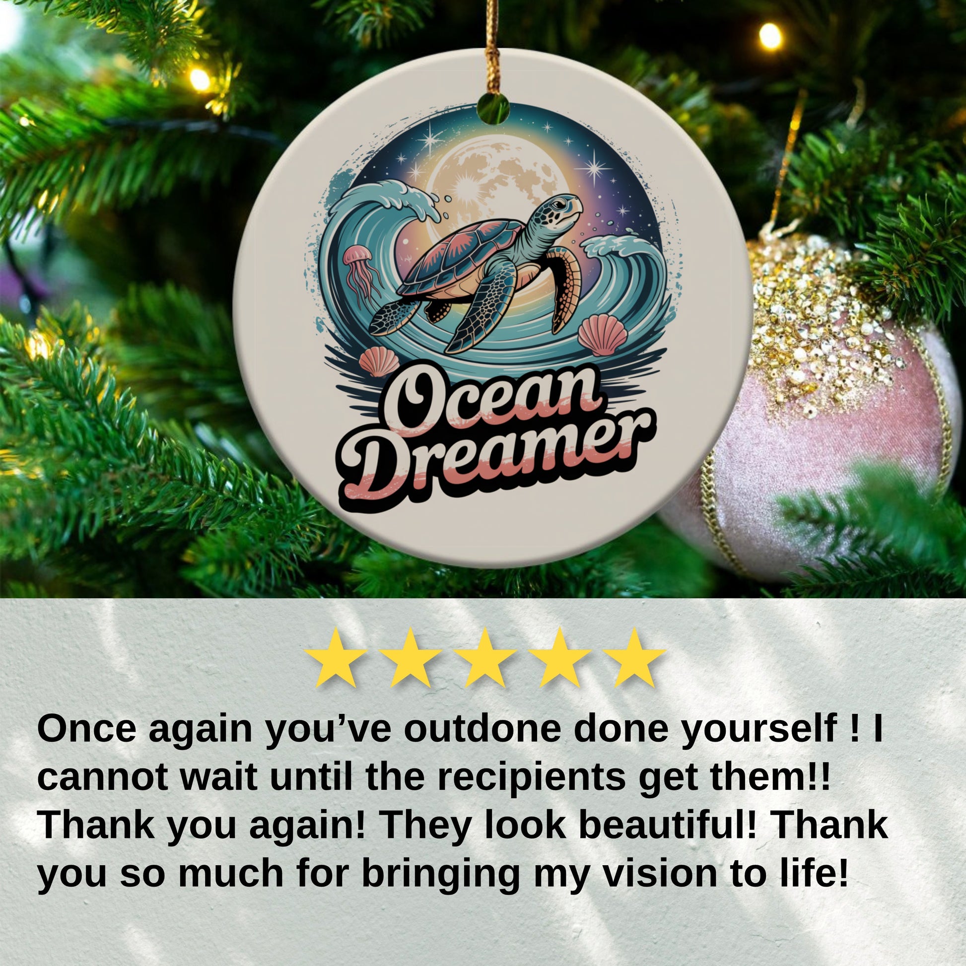 Ocean Dreamer Hanging Christmas Ornament product